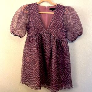Endless Rose Purple Zebra Mini Dress